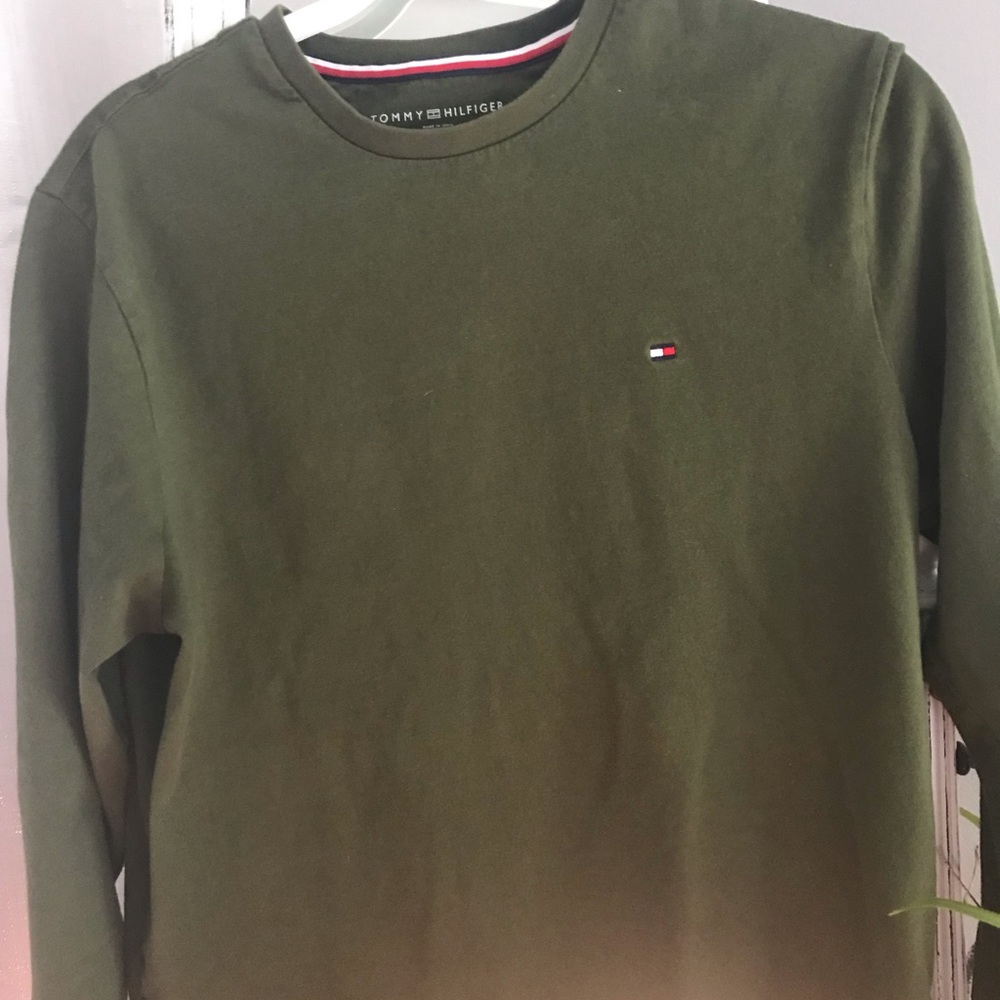 Tommy Hilfiger long sleeves shirt - small sage green great condition